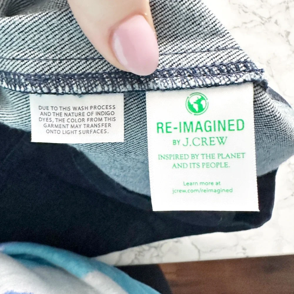 NWT J. Crew Sleeveless Dark Indigo Denim Mini Dress